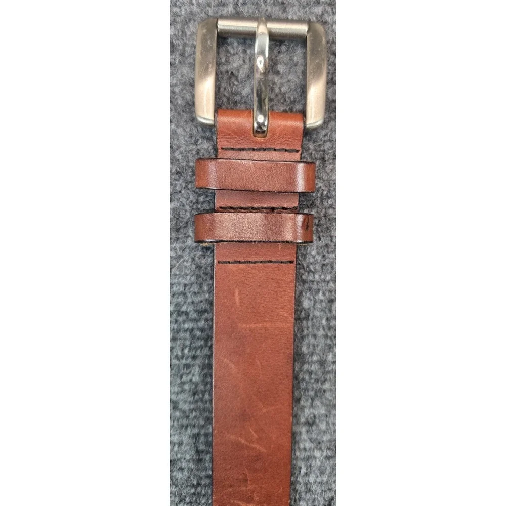 J Crew Leather Belt 36 Brown England